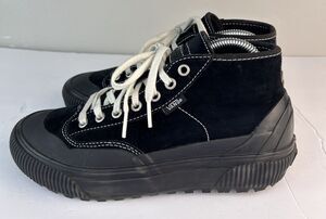 (Men 7 Women 8.5) Vans Destruct Mid MTE-1 Blk/Blk Sneakers Mid-Top Shoes Suede